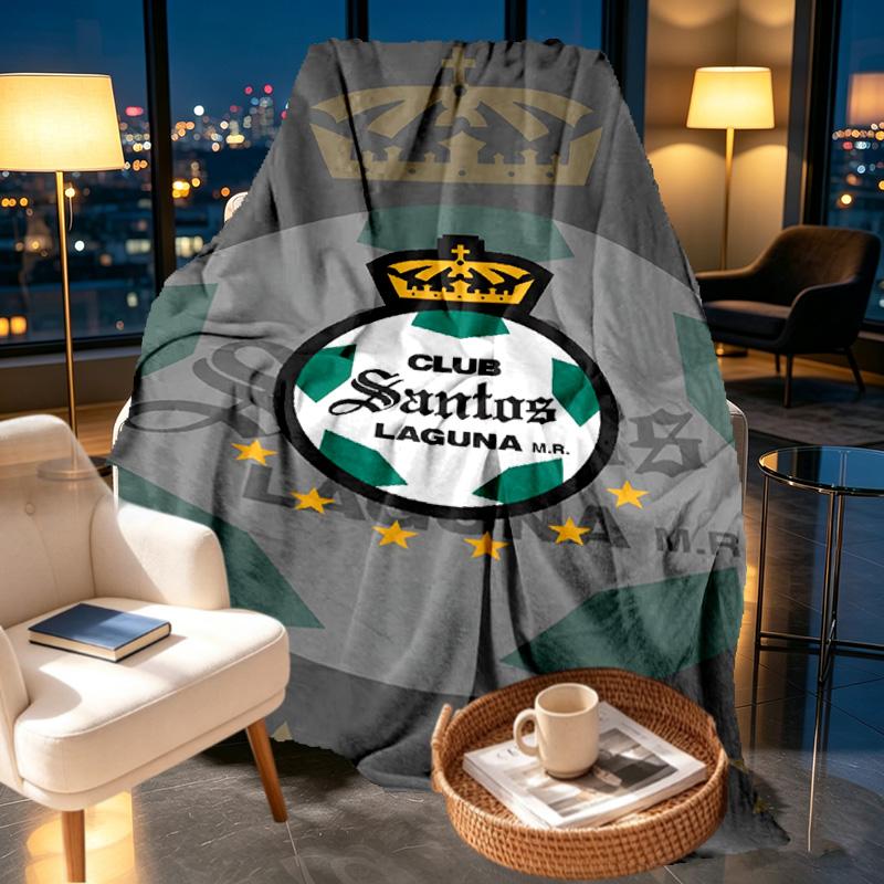 Club Santos Laguna Print Blanket - Soft & Comfortable, for Bedroom, Travel, Sofa, Home Decoration - Birthday Christmas Gift for Friend