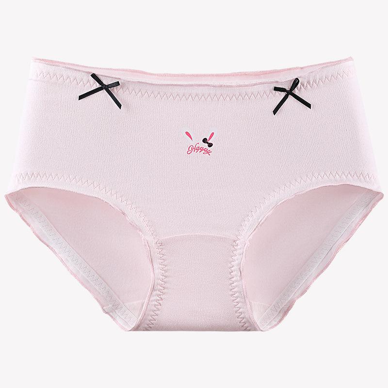 Girl Spring and Autumn Lovely Printed Bow Comfortable Breathable Waist Cotton Crotch Triangle Briefs