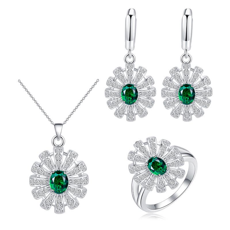 Popular Ethnic Jewelry Set: Retro Necklace, Earrings & Ring Trio