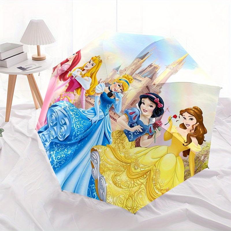 

Disney Princesses,Castle,Fantasy Manual Opening and Closing Umbrella - 8-Rib Reinforced Folding Design, Lightweight and Portable, Suitable f