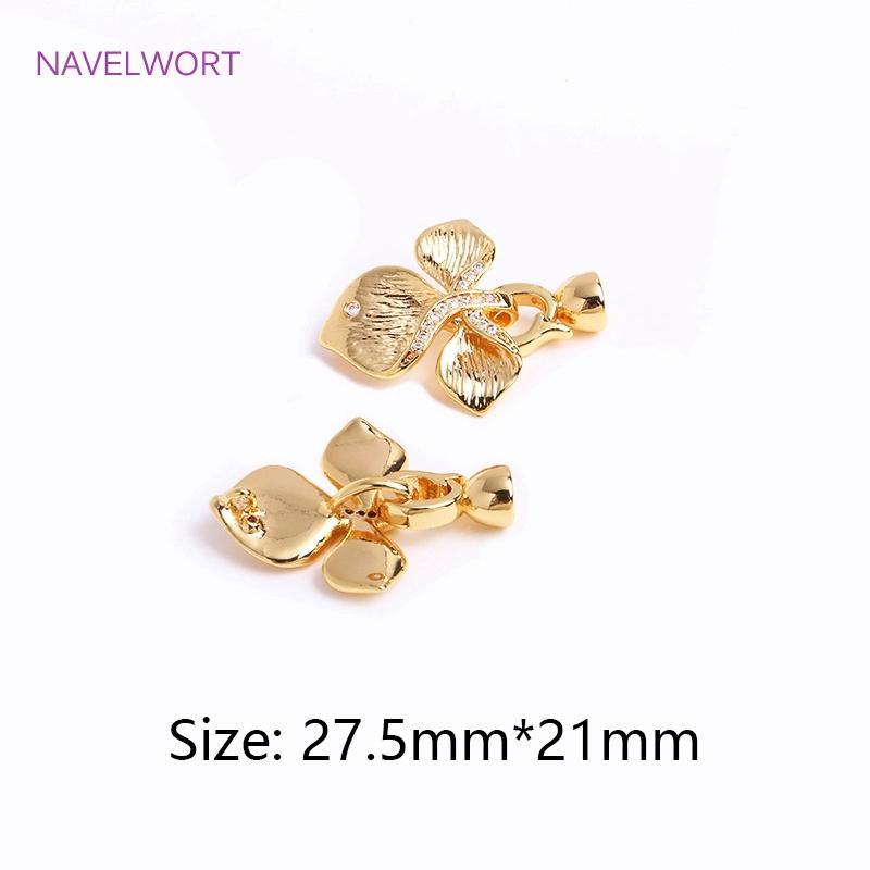 Trendy 18K Gold Plated Round Pearl Clasps Fastener For Bracelet Necklace Making Fittings,DIY Jewellery Making Supplies Wholesale