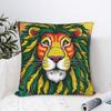 Cool Rasta Lion Rastafari Lover Square Pillow Cases Reggae Cushion Covers Customized Zippered Decorative Pillowcase