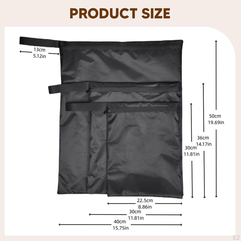 3 Pieces Swimsuits Travel Bags Bathing Suit Workout Holder, Portable Different Size Wet Dry Bag for