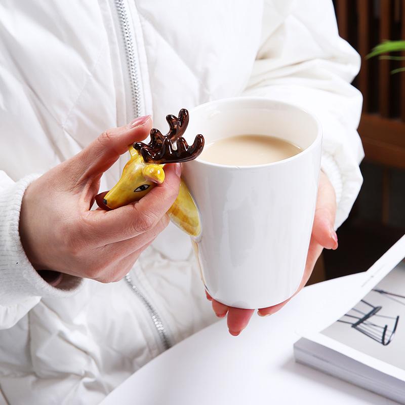 Giraffe Affe Zebra Keramik Wasserbecher 3D Niedliches Tier Kaffeetasse Büro Paar Becher Nachmittagstee Frühstück Milch Geschenk Heimdekor