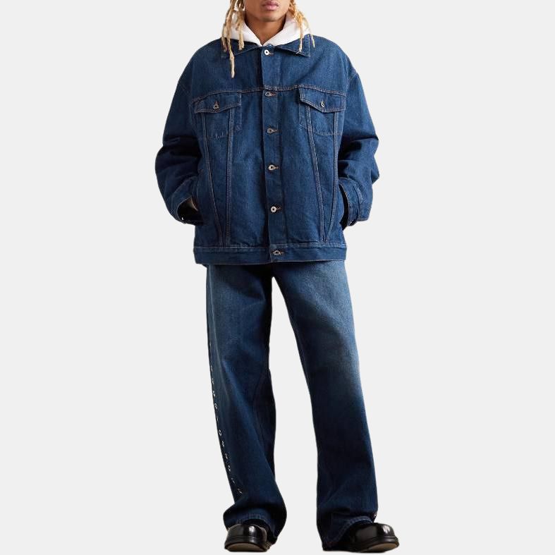 OFF WHITE Jackets & Coats Regular Men's Blue OMYE090C99DEN0024400