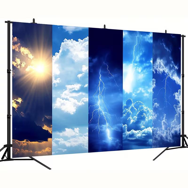 Dynamic Weather Tapestry, Sun, Clouds, Lightning and Stormy Skies 47.2x31.5inch/120*80cm