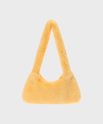 Molliolli Flat Bag Faux Fur Mini Shoulder Bag Winter Bag [Natural]