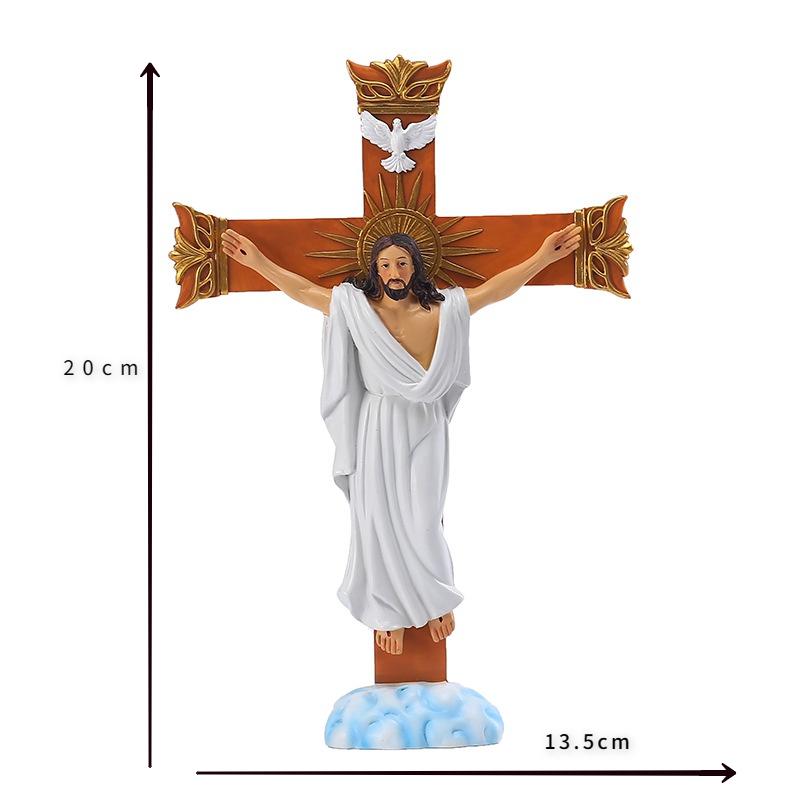 Jesus Nailed On The Cross Resin Stone Wall Cross Wall Art Crucifix Collection Home Decor or Gifts