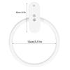 Bathroom Towel Holder Aluminium Alloy Space Saving White Elegant Style Washroom Hand Towel Rings For Hotel