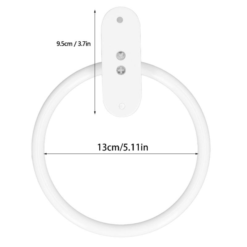 Bathroom Towel Holder Aluminium Alloy Space Saving White Elegant Style Washroom Hand Towel Rings For Hotel