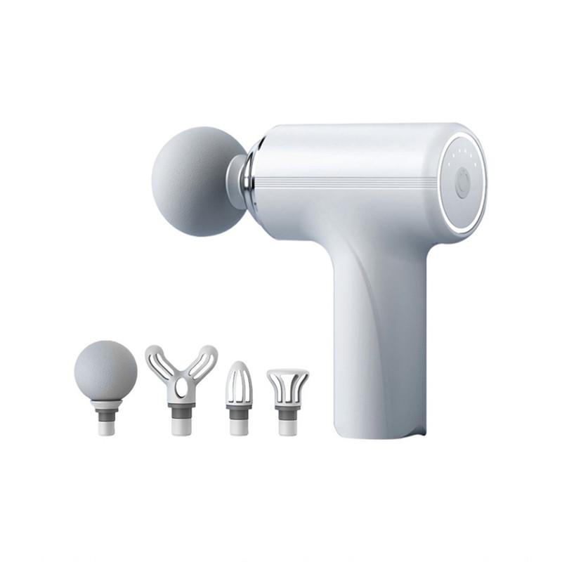 

Ручной перкуссионный массажер для глубоких тканей с 6 насадками, высокочастотная вибрация, релаксация, массажная машина для тела, электрический массажный пистолет Basic