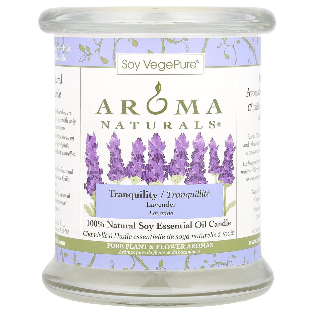Soy Vegepure®, 100% Natural Soy Essential Oil Candle, Tranquility, Lavender, 260G (8.8Oz)