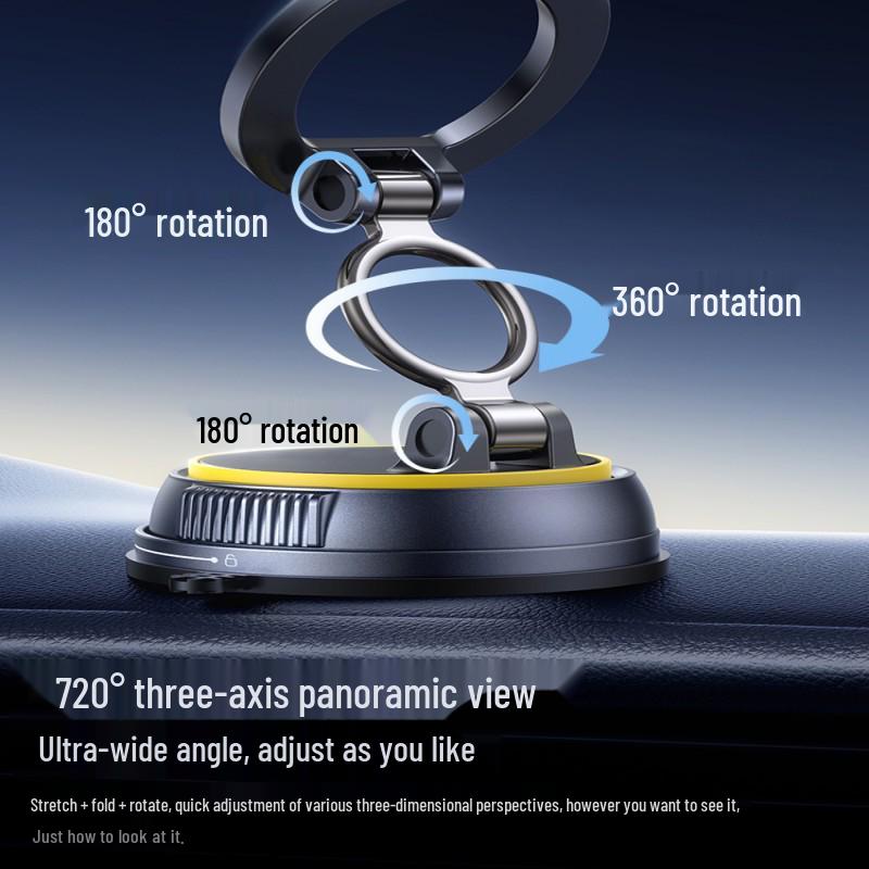 2025 Magnetic Car Phone Holder with Vacuum Suction for Navigation - Interior Car Accessory