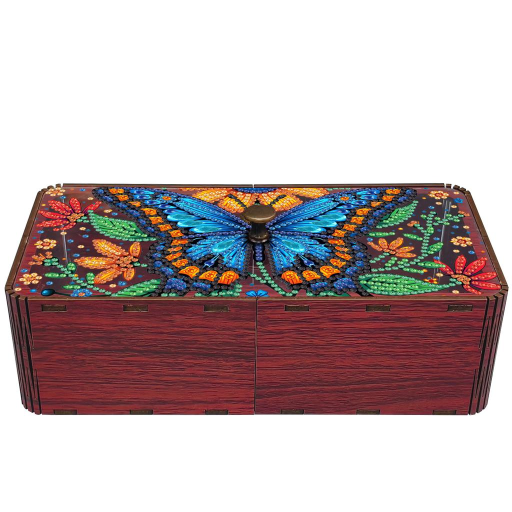 DIY Diamond Art Wooden Storage Box with Lid Diamond Art Storage Case Unique Office Desk & Vanity Organizer