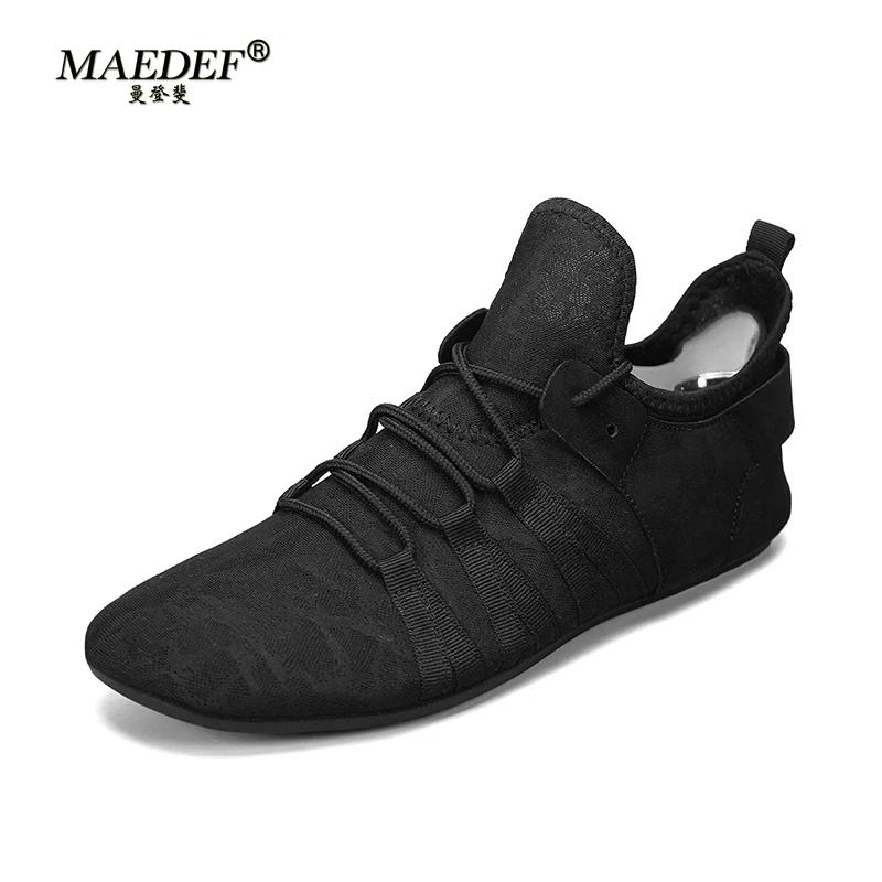 MAEDEF Shoes for Men Lightweight Fashion Designer Leisure Walking Breathable Flat Bottom Sports Men's Shoes Large Sizes 39-47