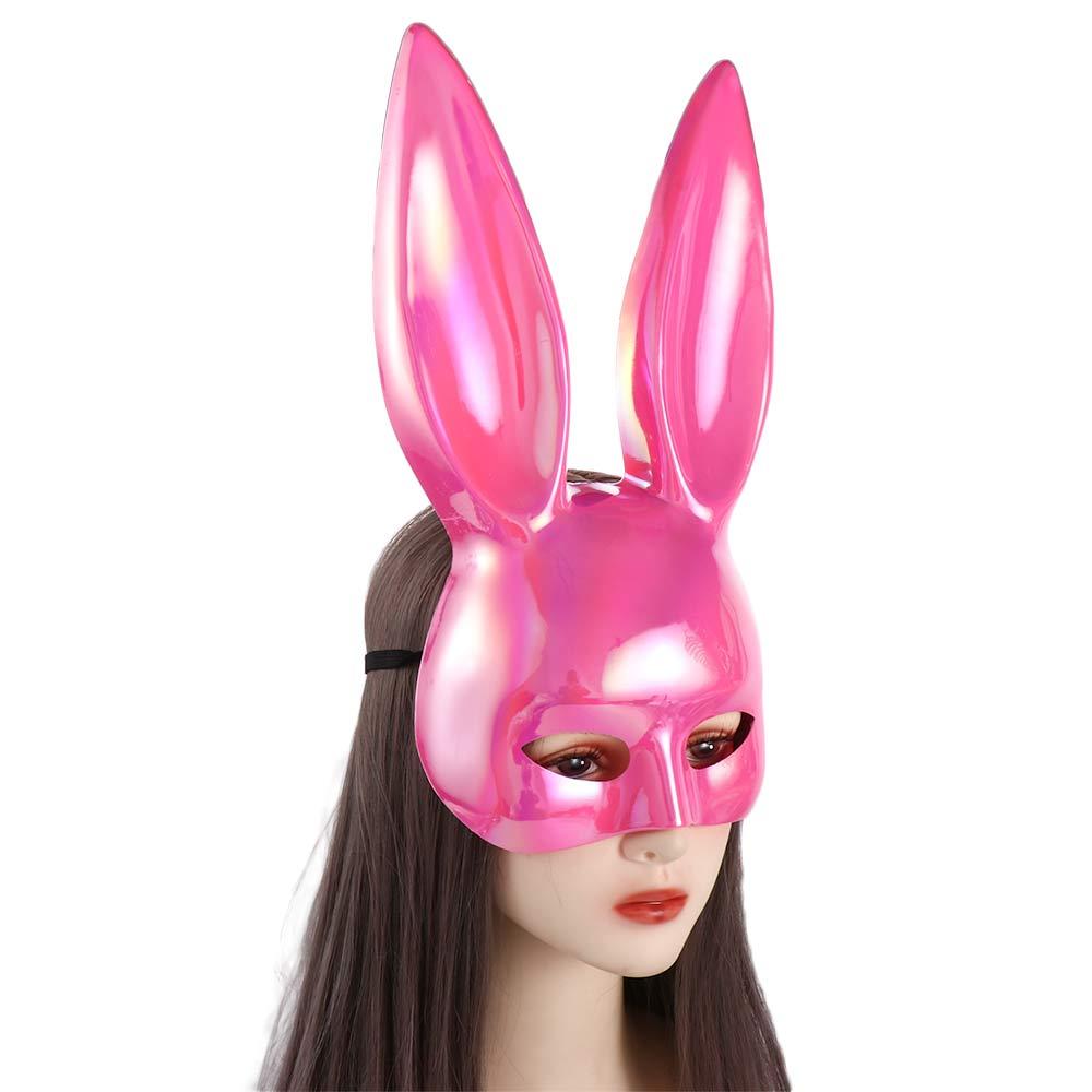 Rabbit Ears Mask Bunny Mask Half Face Mask Prom Party Supplies Women Half Mask Party Cosplay Props