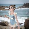 Girls One Piece Rash Guard Swimwear Quick Dry Princess for Beach Vacation