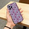 Lace Print Pattern Phone Case For iPhone 17,16,15,14,13,12,11 Plus,Pro Max,XS,Soft Silicone Black Cover