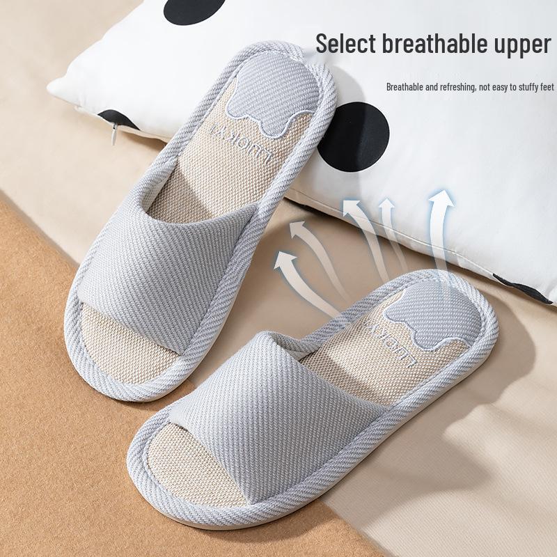 2025 Women's Cotton-Linen Slippers: Non-Slip, Silent, Indoor/Outdoor Comfort for Spring, Summer, and Autumn