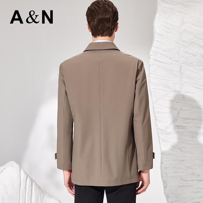 Antonio Men's Silk Blend Mid-Length Trench Coat