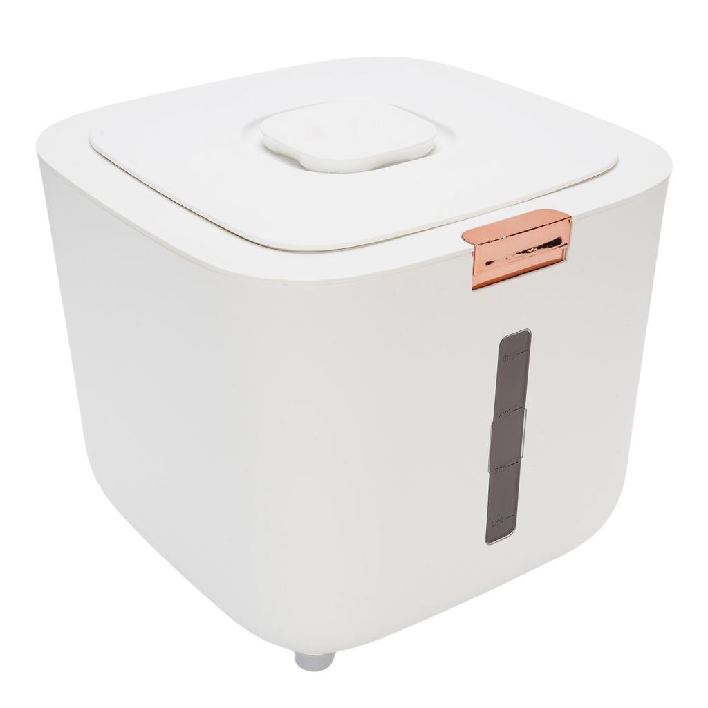 11 Lb Rice Dispenser Transparent Window One Tap Rice Storage Container with Cup Multipurpose