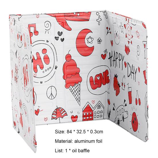 Spritzschutzblech Cartoons Tierdruck Fettbeständig Aluminiumfolie Gasherd Faltbare Folienabdeckung für die Küche