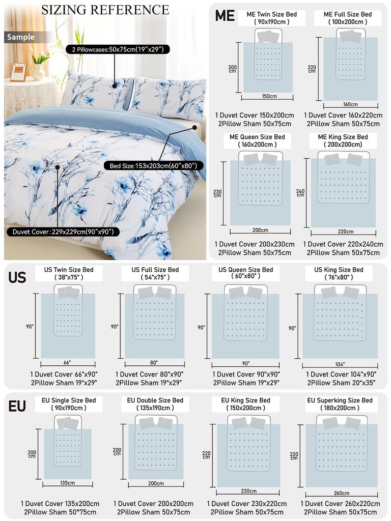 3pcs/set Leaf Floral Pattern Duvet Cover Set(1 Duvet Cover & 2 PillowcaseSoft And Skin-Friendly Duvet Cover Bedding Set