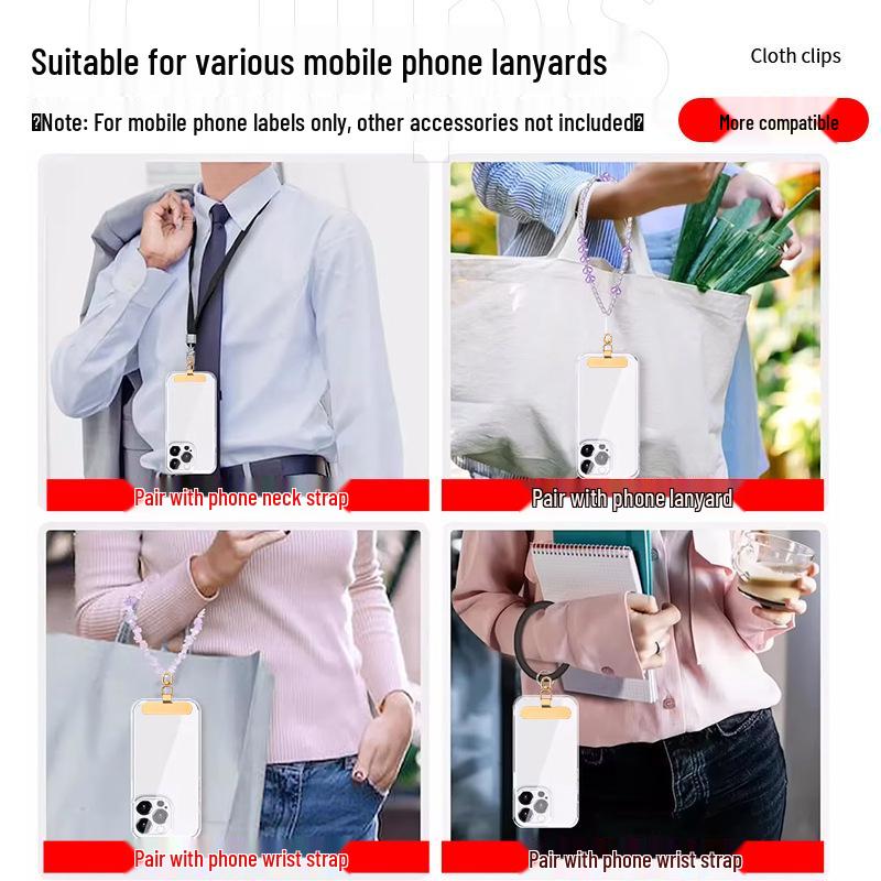 High-End Ultra-Thin Stainless Steel Phone Case Connector and Lanyard Clip