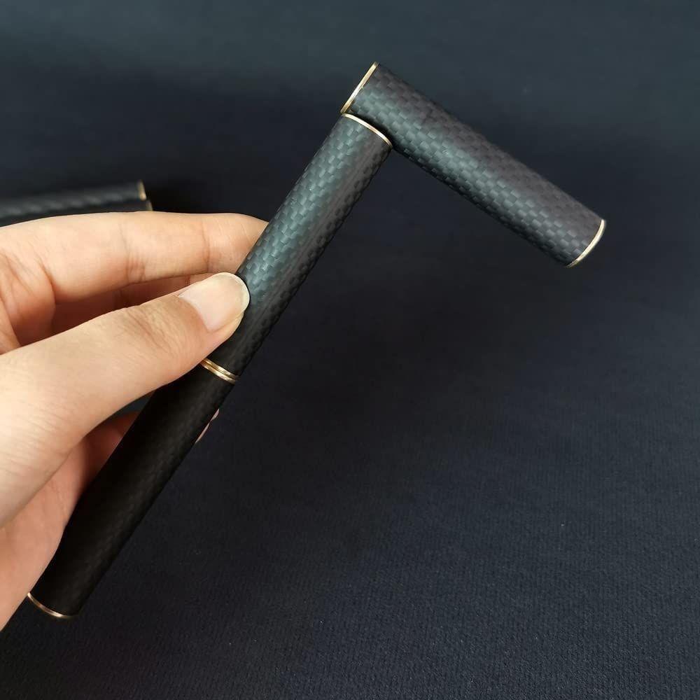 Magnetic Fidget Spinner Toy Carbon Fiber Rotating Fidget Stick Three-section Stick for Adults