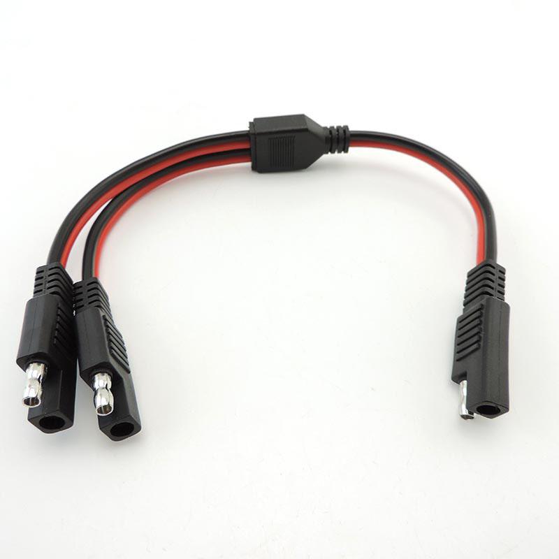 14AWG 20A 1 SAE la 2 SAE Cablu de alimentare Extensie Sistem de panouri solare Conector baterie auto Splitter Mușcă de deconectare rapidă