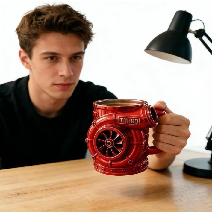 Taza 3D de Acero Inoxidable con Motor V8Taza de Resina con Motor V8