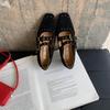 2025 autumn and winter new retro rivet Mary Jane shoes square head word with British inner height increase shallow mouth single shoes women