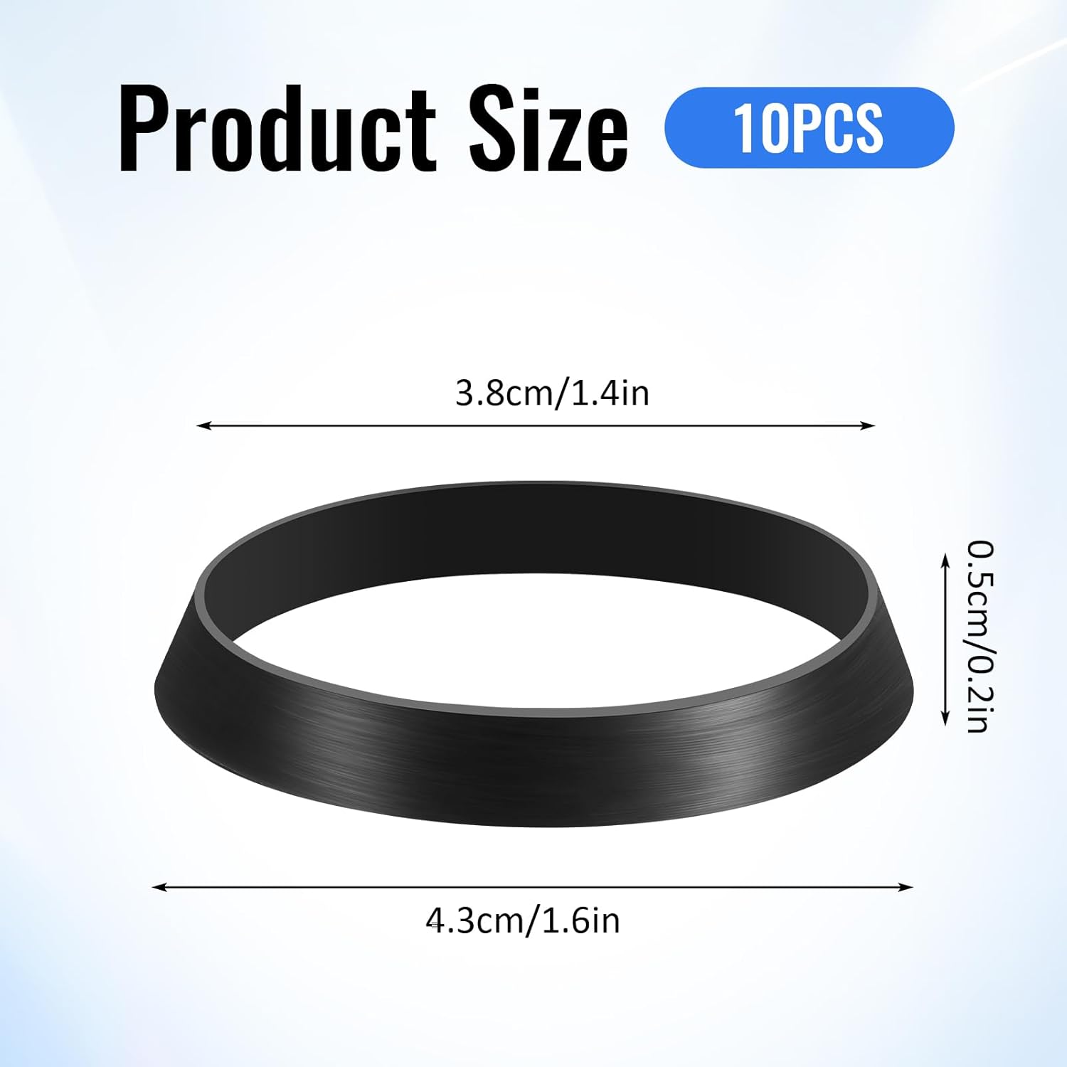 12pcs Sink Drain Gasket, Slip Joint Washer, Kitchen Sink Gasket, Faucet Washers Waste Pipe Seal Ring for 1 1/2 Inch Drain Pipe, Silicone Gasket for