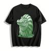 Funny Watermelon Alligator Graphic Casual Short Sleeve Tee Pure Cotton T-shirt