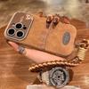 Autumn and Winter Brown Bear Suede for Apple 16 Mobile Phone Case Iphone15 14 Protective Cover 13 12 Lanyard