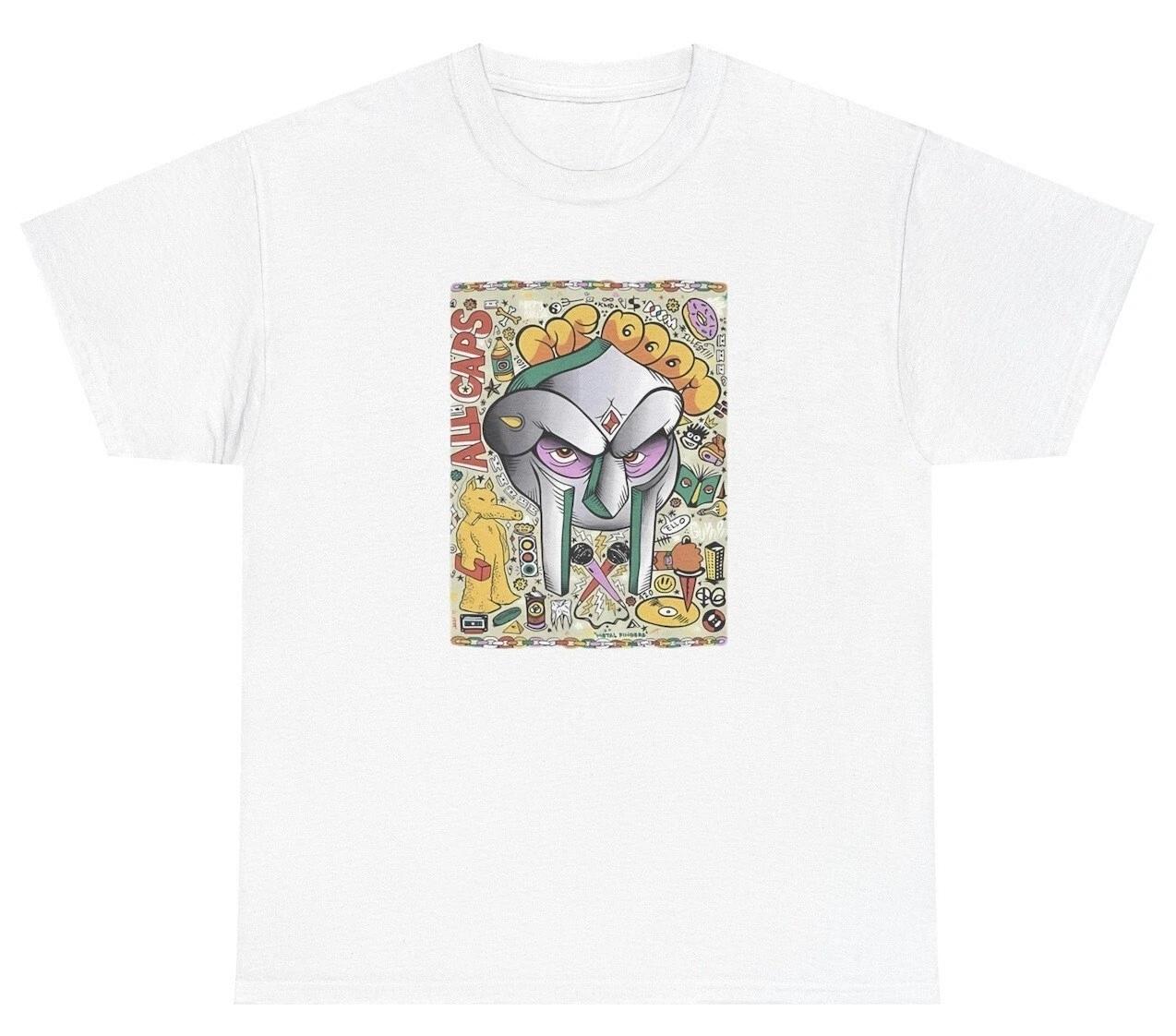 Футболка MF Doom Графика MF Doom 90-х Ретро Фигура Мерч Насосная крышка Подарок Футболка XL