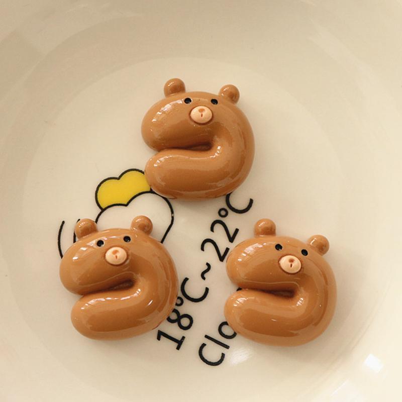 10Pcs New Cute Animal Bear, Cake, Chocolate Resin Cabochon Scrapbooking Diy Jewelry Hairpin Craft Decoration Accessories A82