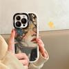Oil Painting Flower Girl Suitable for Apple 16 Phone Case 15, Acrylic 14pro, Fine Hole Anti-drop 13, Full Package 12/11