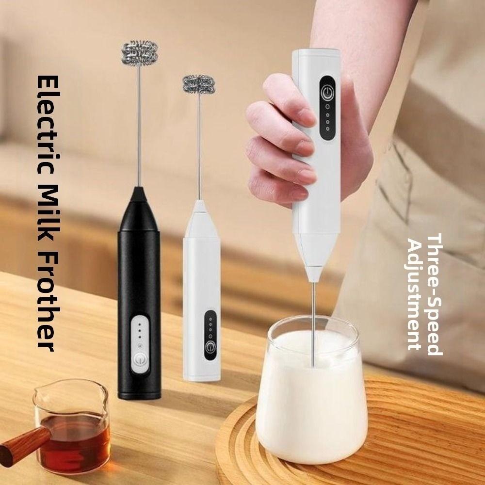 2Pcs Portable Electric Milk Frother DIY Mini Foam Maker Handheld Whipper Cappuccino Preparation