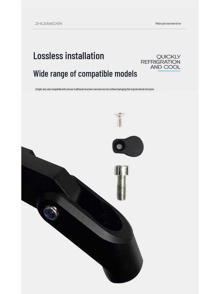 Compatible with Left and Right Rearview Mirrors for Zongshen 368G/E/D/M/K/703F/ADV Motorcycles