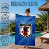 Japan Football Association Emblem Beach Towel, Quick-drying, Easy to Care for, Suitable for Both Fitness and Beach Vacations,Sports Essential