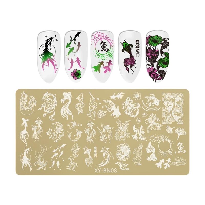

Professional Stainless Steel Nail Stamp Plate Floral Butterfly Bowknot Designs For DIY Manicure Art Decoration