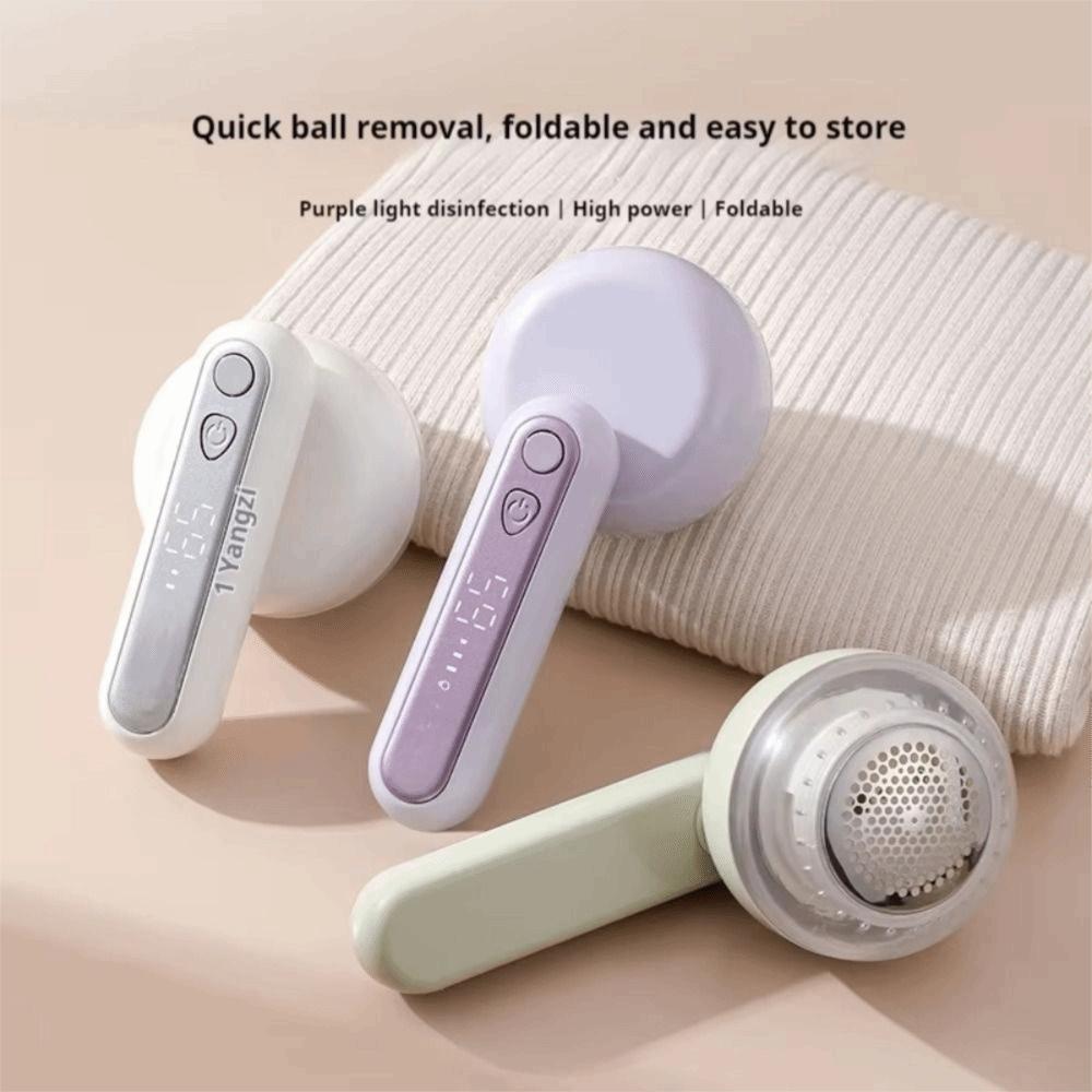 Digital Display Lint Shaver Foldable Handle Hairball Removal Machine  Clothing Maintenance