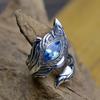 Dapeng Golden Wing Men's Punk Topaz Zircon Adjustable Ring