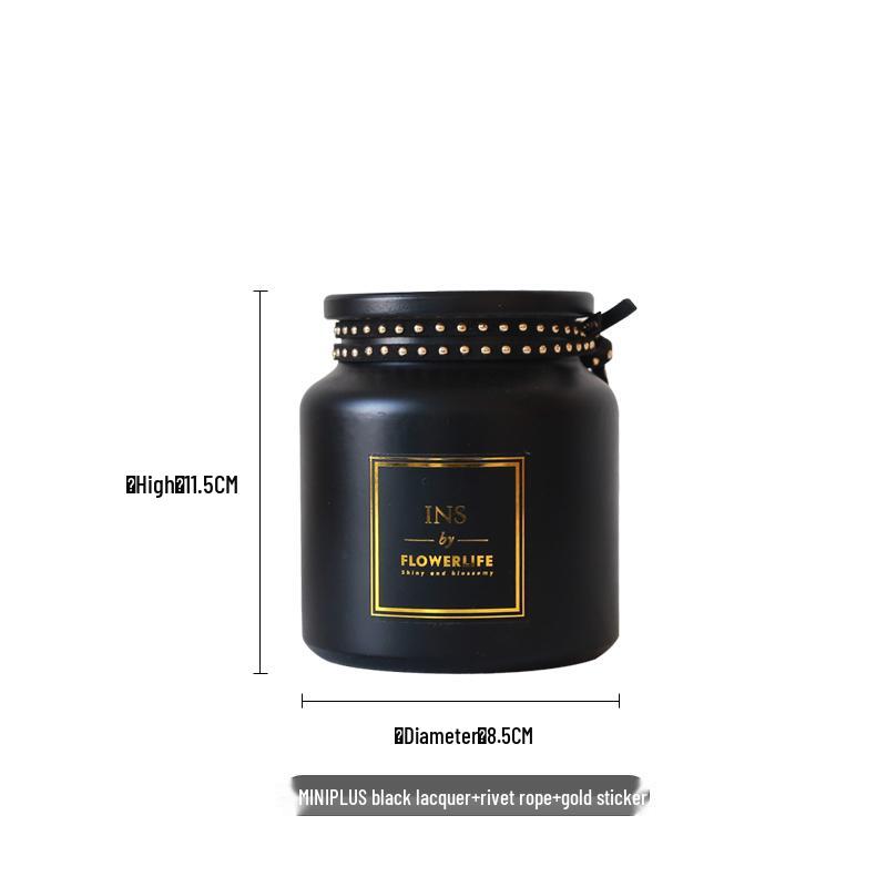 Vaso Preto Minimalista Nórdico - Branco Fosco, Decoração de Flores para Sala de Estar Pequena