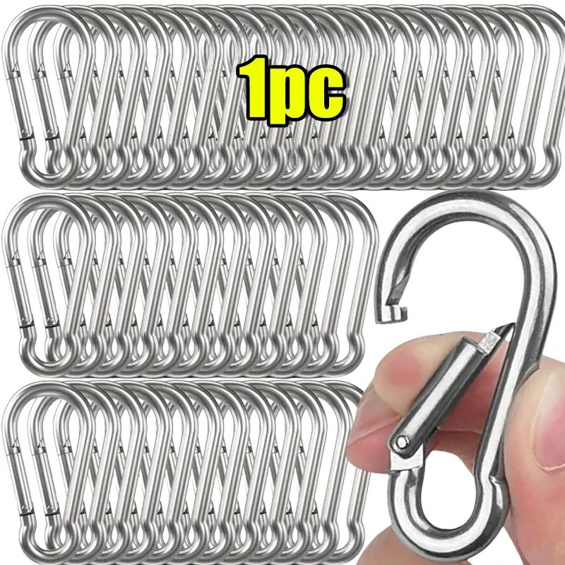 

1/100Pcs Mini Carabiner Keychain Alluminum Alloy D-ring Buckle Spring Carabiner Snap Hook Clip Keychains Outdoor Camping Tool