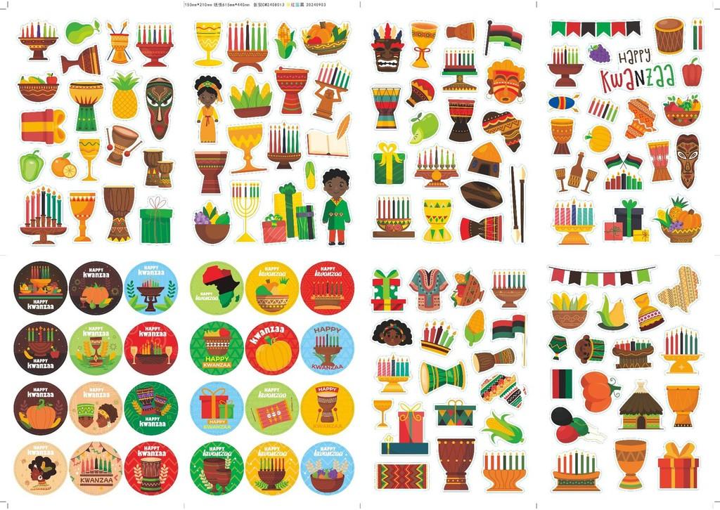 

Colorful Cm2408013 Kids Interactive Kwanzaa Puzzle Diy Stickers For Family Fun Activities