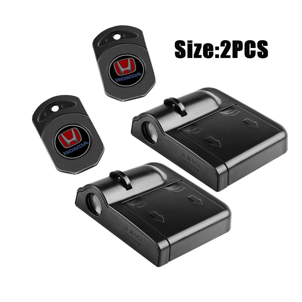 Car LED Door Wireless Projector Welcome Light Auto Accessories For Honda Civic XR-V HR-V City Accord Odyssey Spirior CRV LnsightKV4