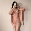 Sexy underwear French ice silk split two-piece sling sexy hollow soft and comfortable set