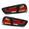 Full LED Dynamic Tail Lights Smoke Lens With Welcome Light Replacement for Mitsubishi Lancer Evo X 2008‑2017